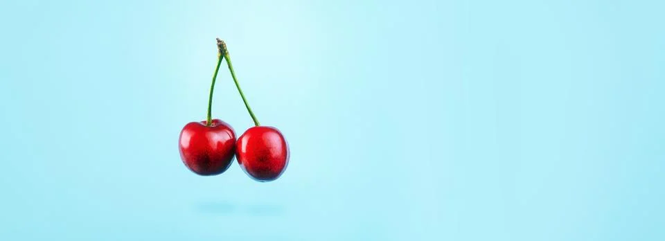 Falling cherry Stock Photos