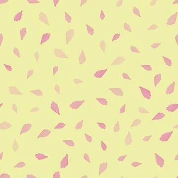 Falling cherry tree petals seamless vector pattern Stock Illustration