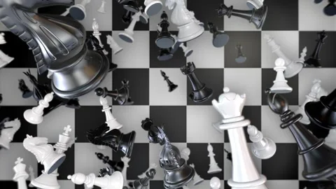 Falling Chess Stock Footage 341504192