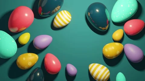 Falling Chocolate Easter Eggs Background Stockbeeldmateriaal 234536320