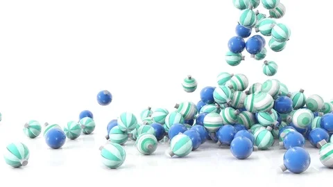 Falling Christmas balls Stock Footage 82499293