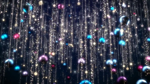 Falling Christmas Balls Stock Footage 322661993