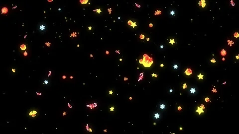Falling Christmas Candy and Gingerbread Man Cartoon Loop Background 스톡 동영상 320513269