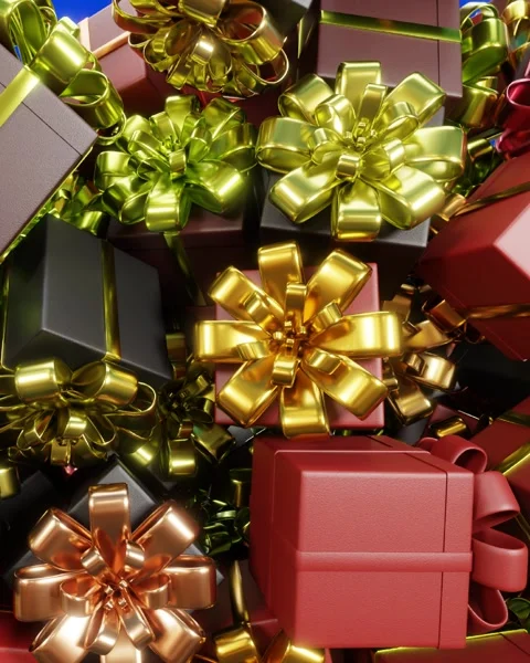 Falling christmas gift box. Video transition Video stock 287944009