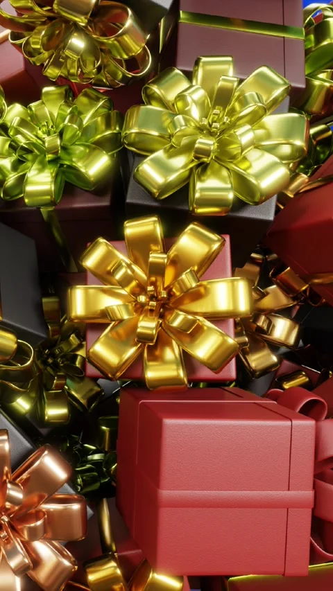Falling christmas gift box. Video transition Video stock 287944039