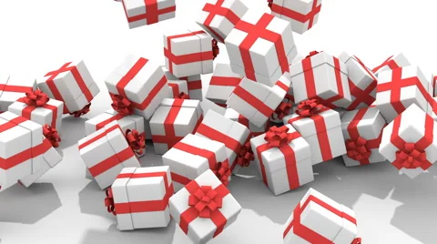 Falling Christmas gift boxes Stock Footage 68722130