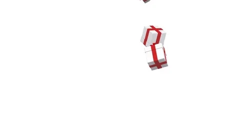 Falling Christmas gift boxes Stock Footage 70424256