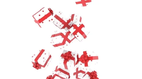Falling Christmas gift boxes Stock Footage 81328116