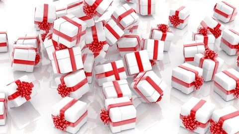 Falling Christmas gift boxes Stock Footage 97806809