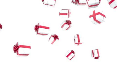 Falling Christmas gift boxes Stock Footage 98523189
