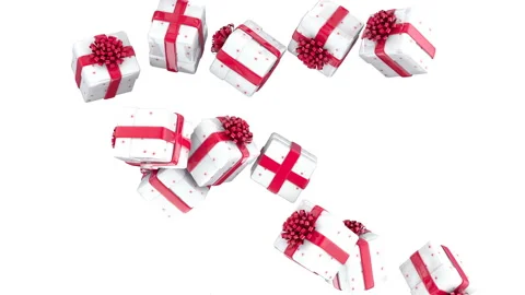 Falling Christmas gift boxes Video stock 98729940