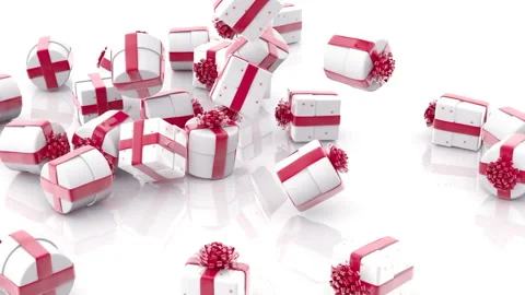 Falling Christmas gift boxes Video stock 121007239