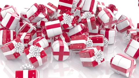 Falling Christmas gift boxes Video stock 121189038