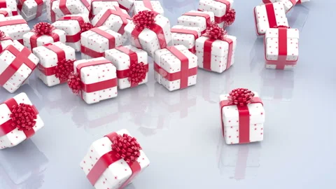 Falling Christmas gift boxes Stock Footage 142677499