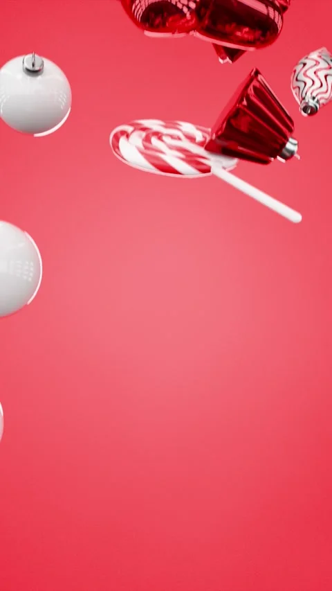 Falling Christmas ornaments background. Looping animation Stock Footage 320801664