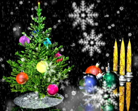 Falling Christmas snowflakes Stock Footage 300430