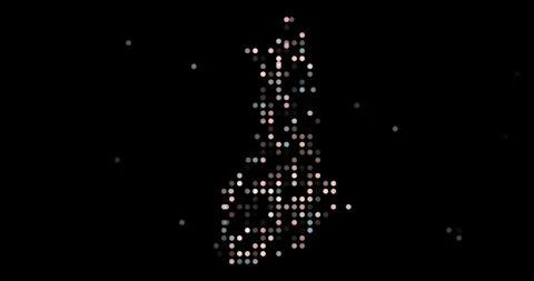 Falling Circles Build Finland Territory Map Stock Footage 313209208