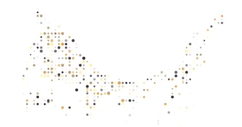 Falling Circles Create the Map of Turks and Caicos Islands Stock Footage 320616808