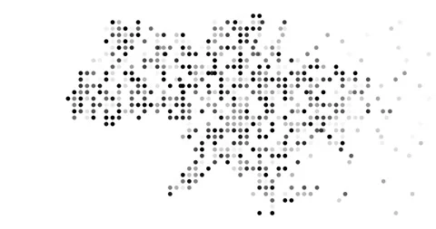 Falling Circles Shape Map of Ukraine Stock Footage 312259854