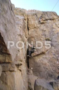 Falling climber Stock Photos