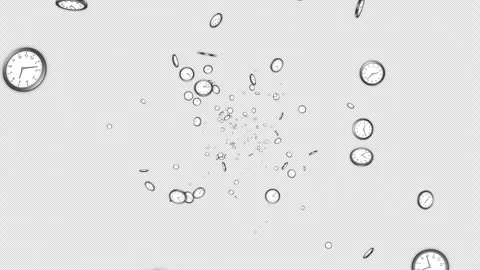 Falling Clocks Animation, Background, on Alpha Channel, Loop 스톡 동영상 295928359