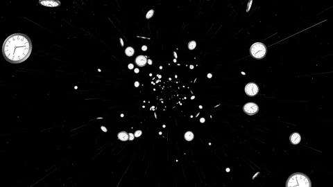 Falling Clocks Animation, Background, Loop Stock Footage 281596164