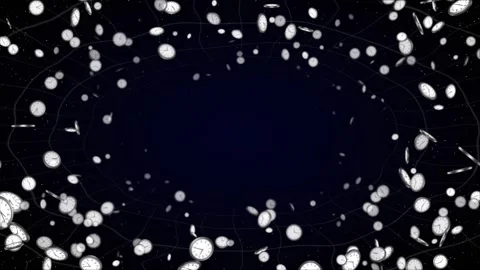 Falling Clocks Animation, Endless Background 库存影片 333247545