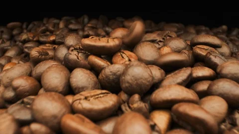 Falling Coffee Bean. Close-up. Stock Footage 108782108