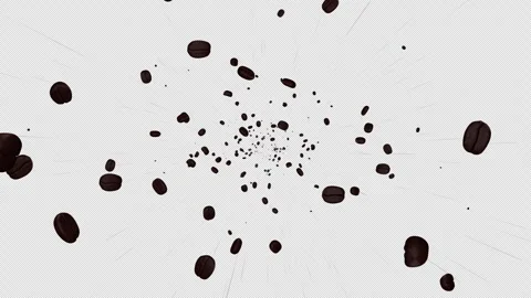Falling Coffee Beans Animation Background, Loop Vídeo Stock 330984843