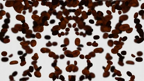 Falling Coffee Beans, coffee beans falling from the top Stock Footage 295868068