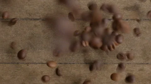 Falling Coffee Beans Video stock 254728722
