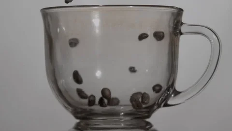 Falling Coffee Beans into A Glass in Slowmotion 1000 fps 動画素材 94050880