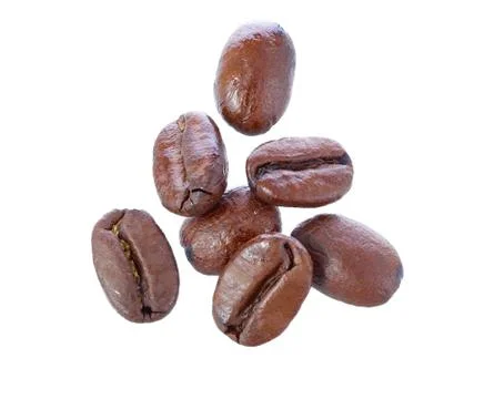 Falling coffee beans. Stock Photos