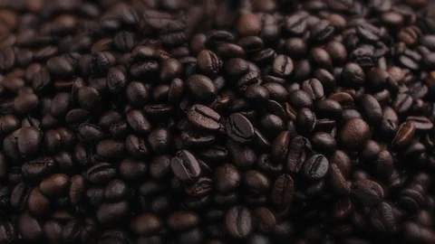 Falling Coffee Beans in slow motion. Stock Footage 106864753