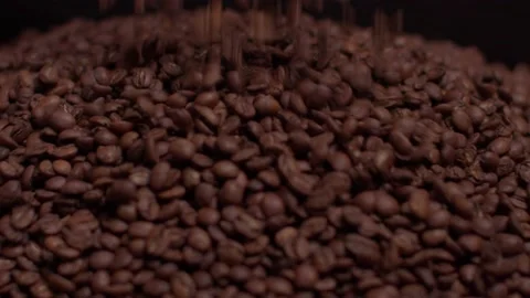 Falling coffee beans in slow motion Stock Footage 199473482