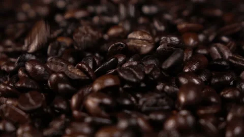 Falling coffee beans in slow motion Stock Footage 236747909