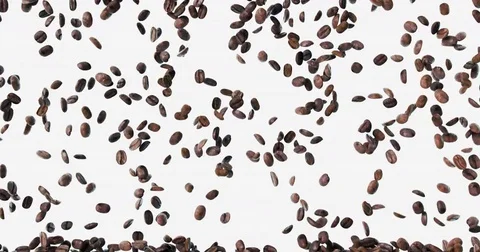 Falling Coffee filling screen Vídeo Stock 76305497