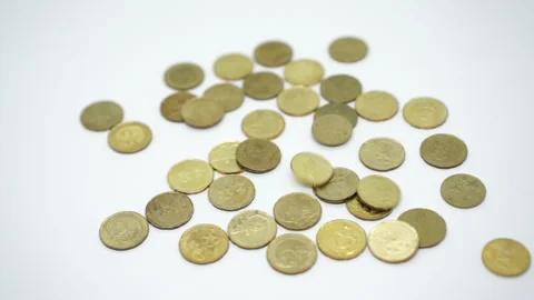 Falling Coin 库存影片 141219058