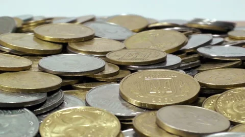 Falling coins abstract background Stock Footage 58255096