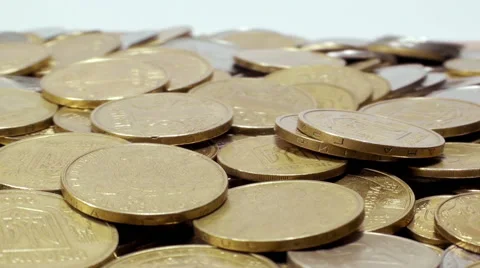 Falling coins abstract background Stock Footage 61218263