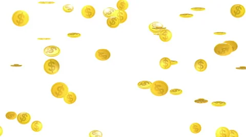 Falling Coins - Dollar, US Currency Stock Footage 67986948
