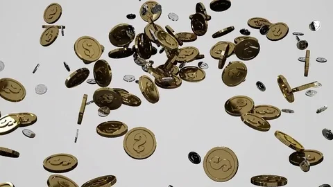 Falling coins dollars cents 스톡 동영상 69874595