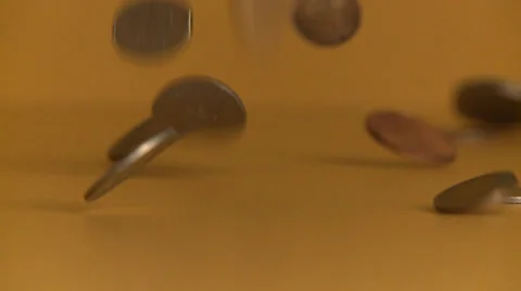 Falling coins Video stock 38807872
