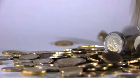Falling coins Stock Footage 57628962