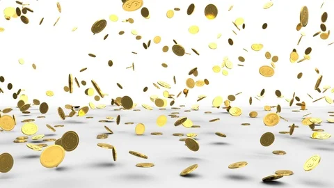 Falling coins Stock Footage 75804825