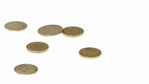 Falling coins Stock Footage 103464489