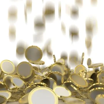 Falling coins Stock Illustration