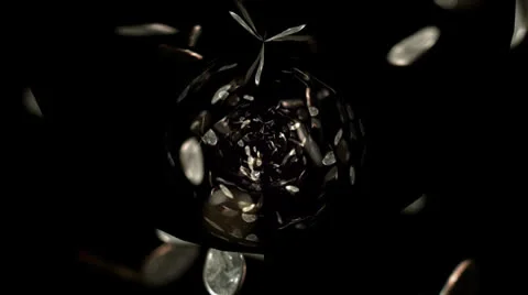 Falling Coins Motion Mapping Stockbeeldmateriaal 24711899