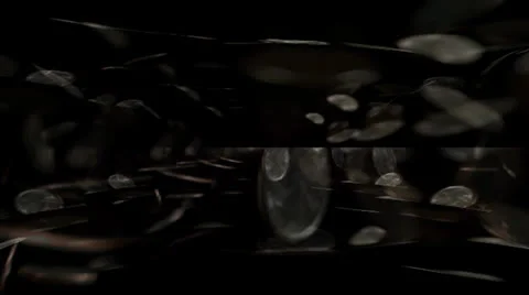 Falling Coins Motion Mapping Stock Footage 24711907
