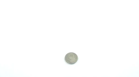Falling Coins on white background Video stock 60238745